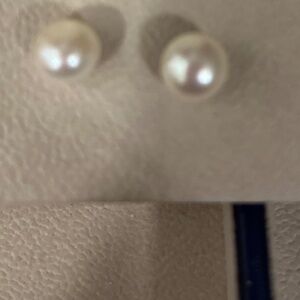 Faux pearl earrings
